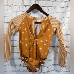 Caden Lane 9/10 girls One Piece Zip Up Bathing Suit